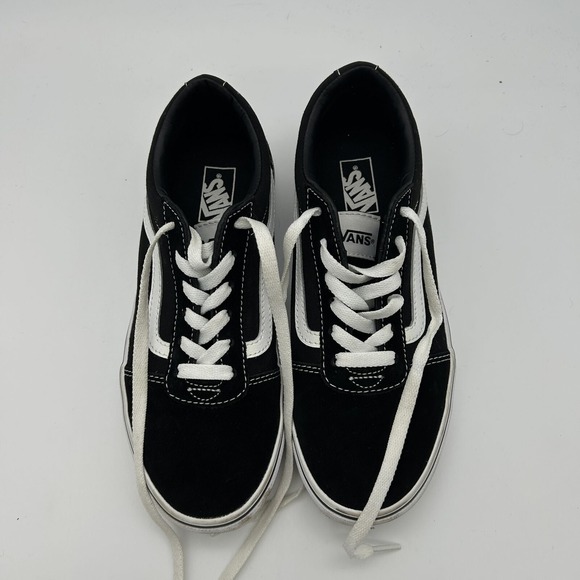 Vans Old Skool Shoes Youth Size 5 Black White Low Top Canvas Lace Up Skate